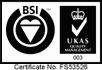We are BS EN ISO 9001:2000 certified by the UKAS-accredited independent third party, BSI. Click here to find out more.